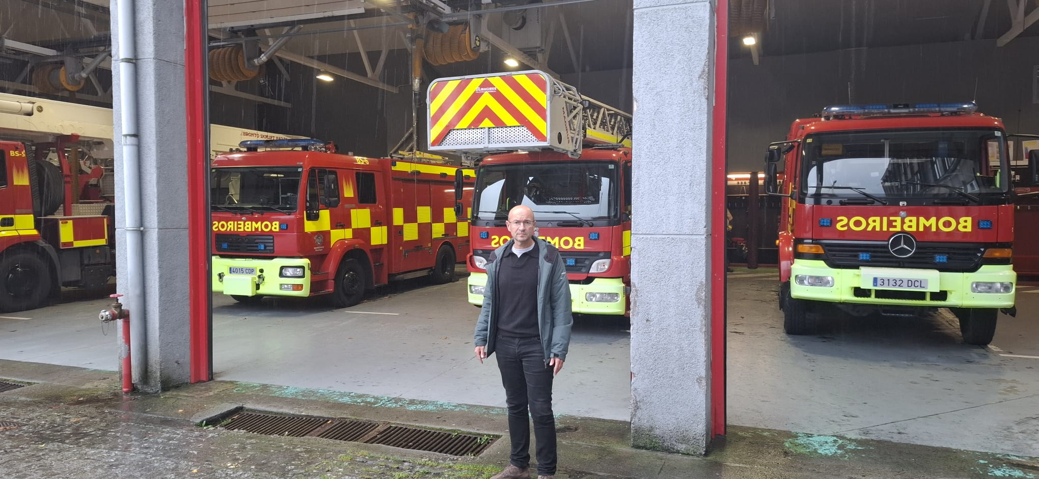 IMAXE – Gonzalo Muíños este venres no parque de bombeiros