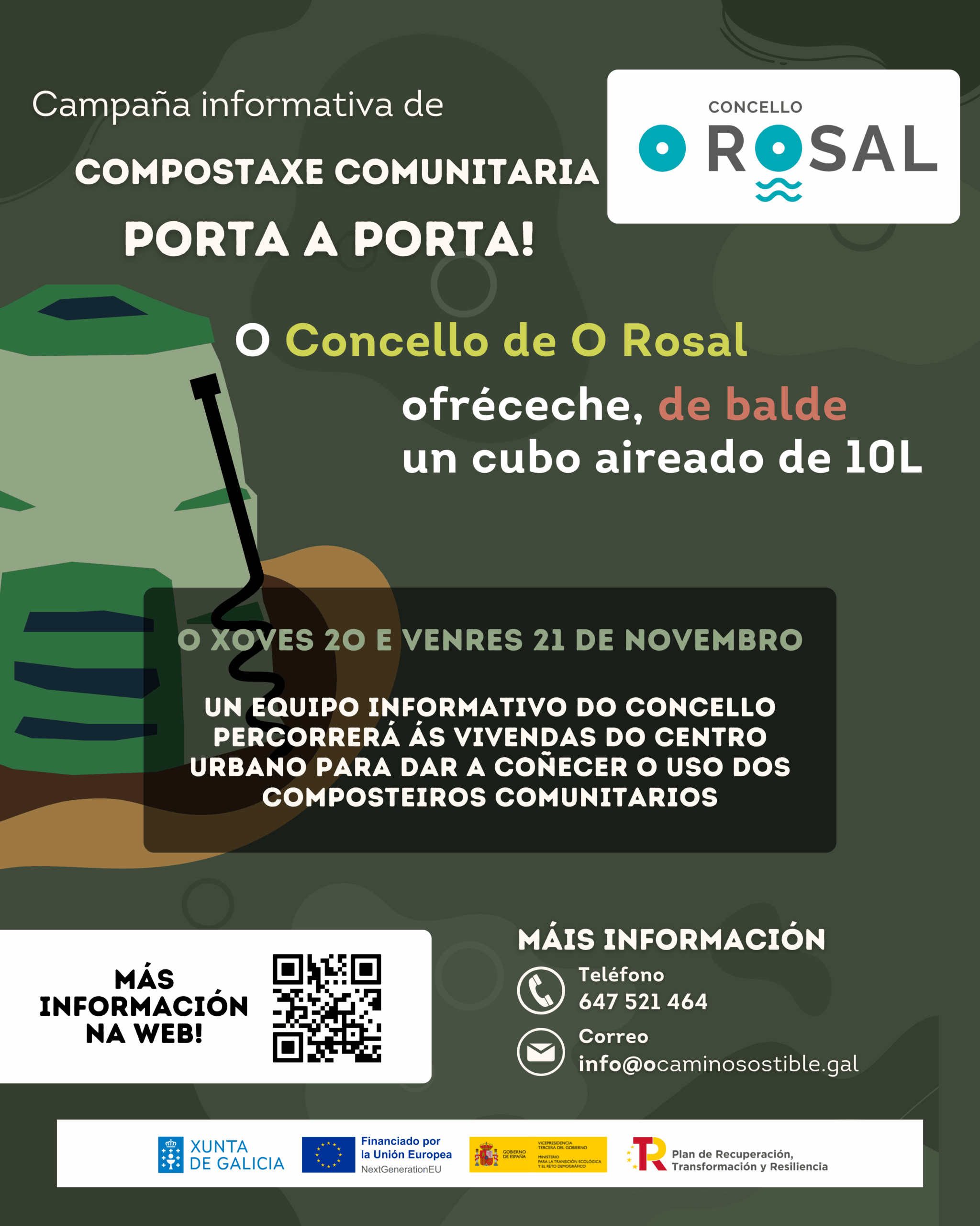 O Concello pon en marcha unha campanŞa informativa porta a porta para impulsar a compostaxe comunitaria