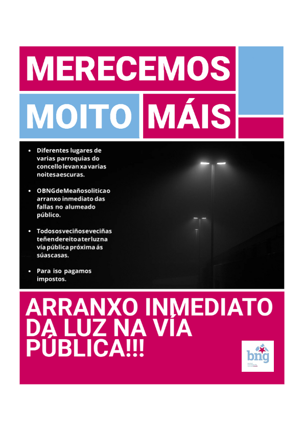 cartaz alumeado publico