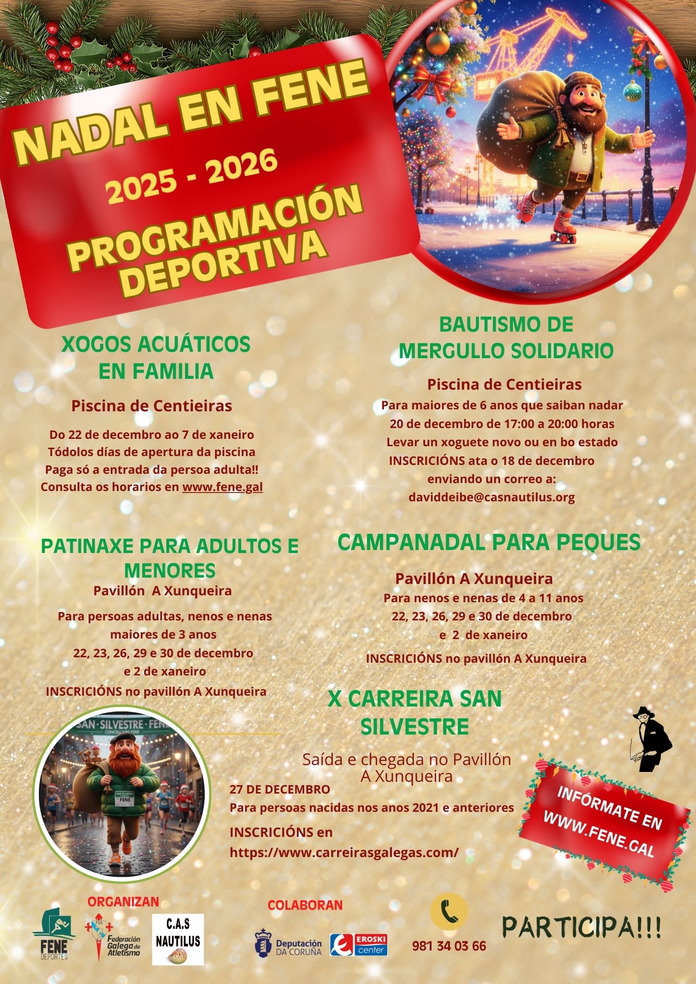 CARTAZ- PROGRAMACION DEPORTIVA DE NADAL 25-26