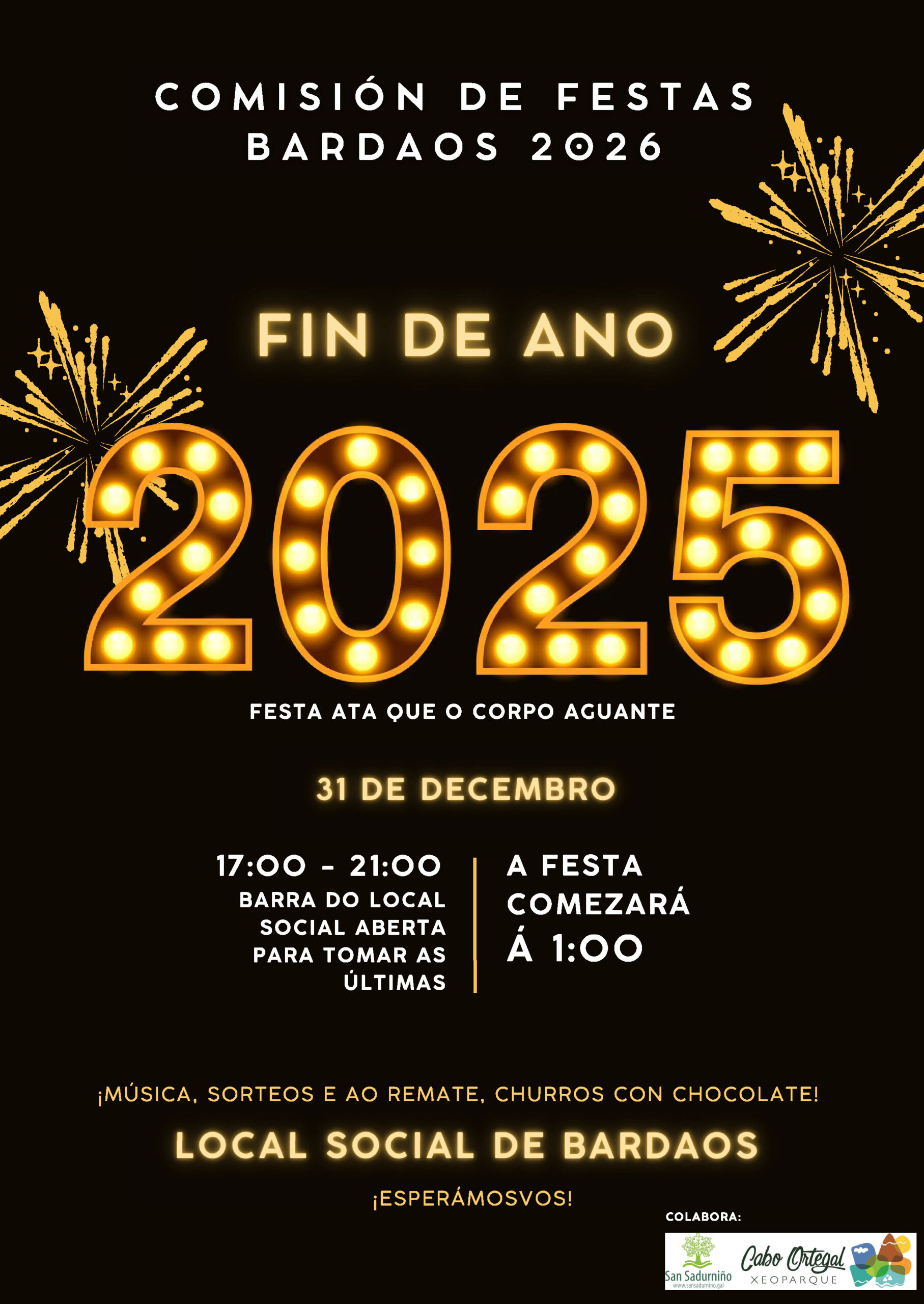 InvitaciÃ³n vertical fiesta de aÃ±o nuevo fuegos artificiale