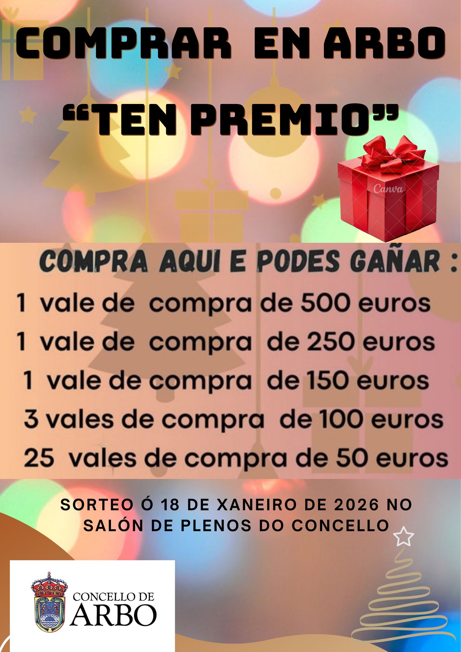 Cartel Comprar en Arbo Ten Premio