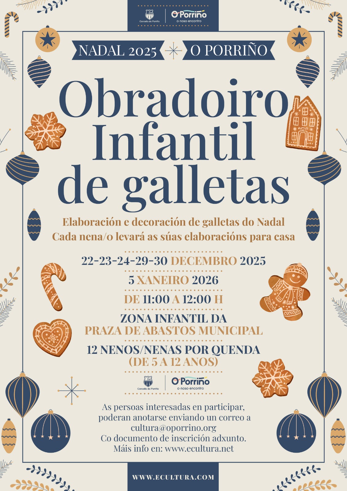 Cartel Obradoiro Infantil de Galletas