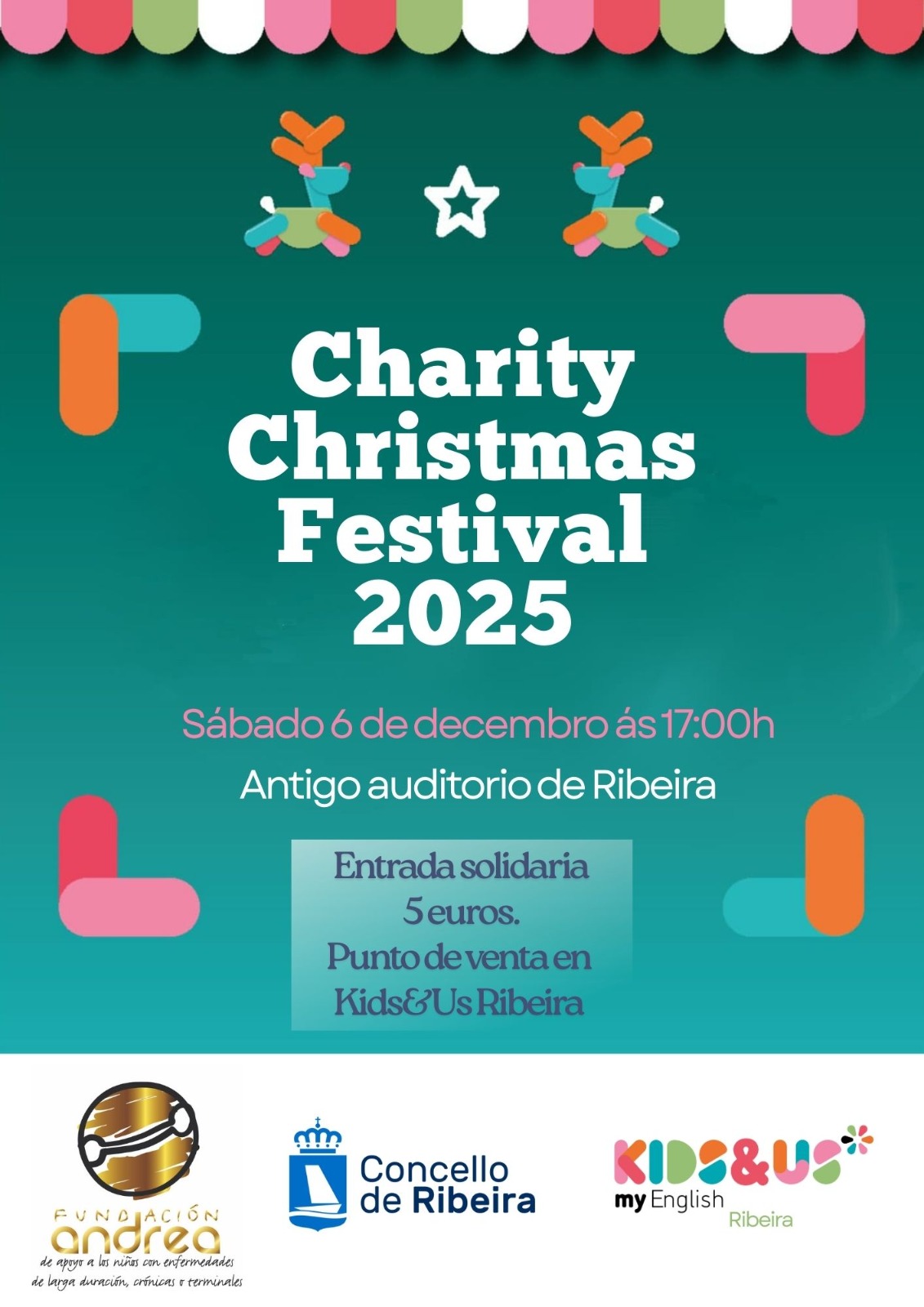 Cartel do festival benéfico Kids&Us 2025