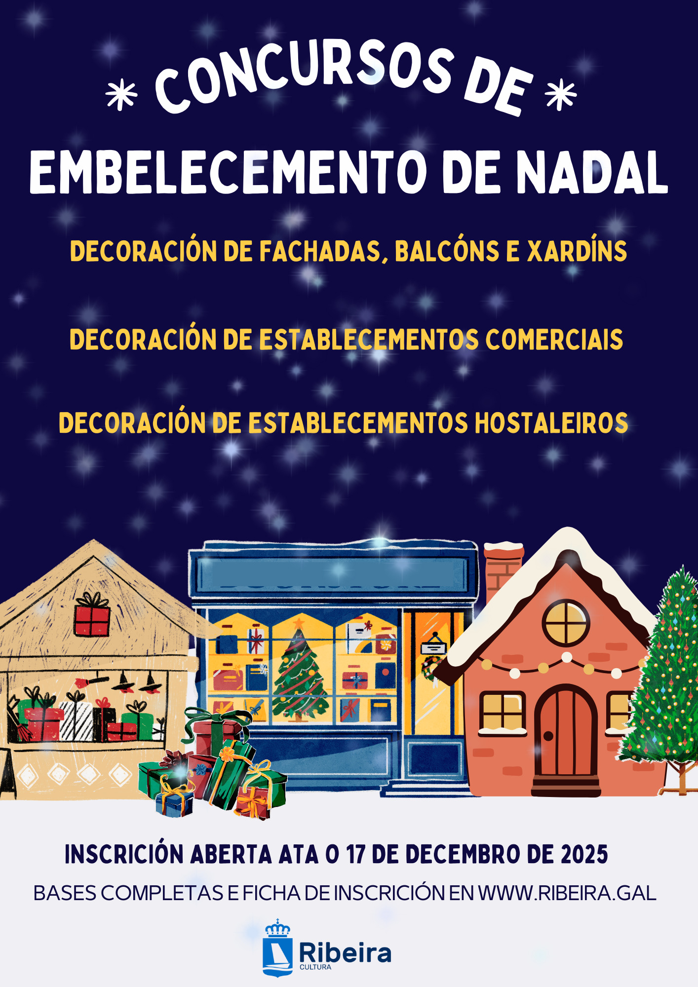 Cartel dos concursos de embelecemento de Nadal 2025