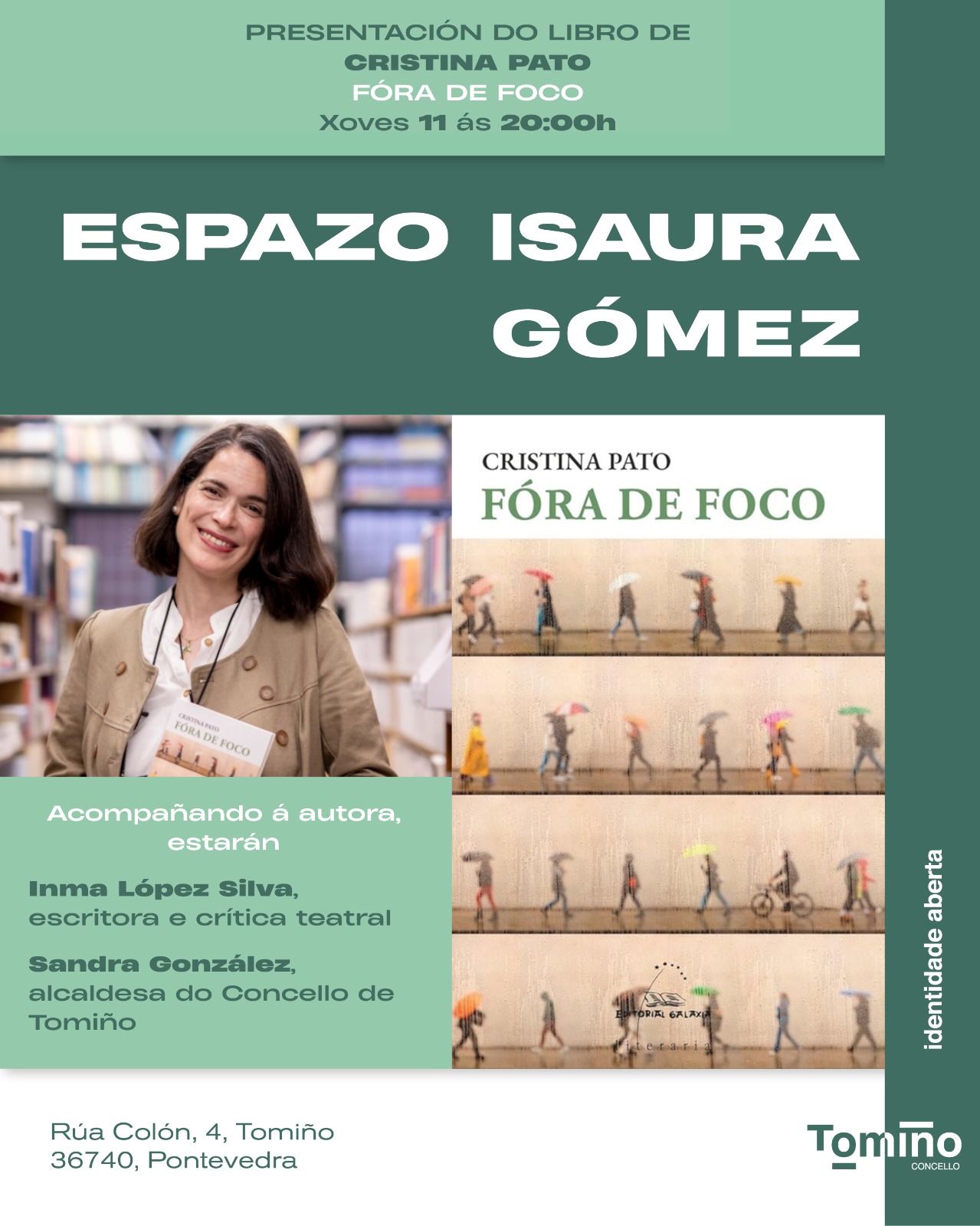 Cristina Pato, nova protagonista dos encontros literarios do Espazo Isaura Gómez