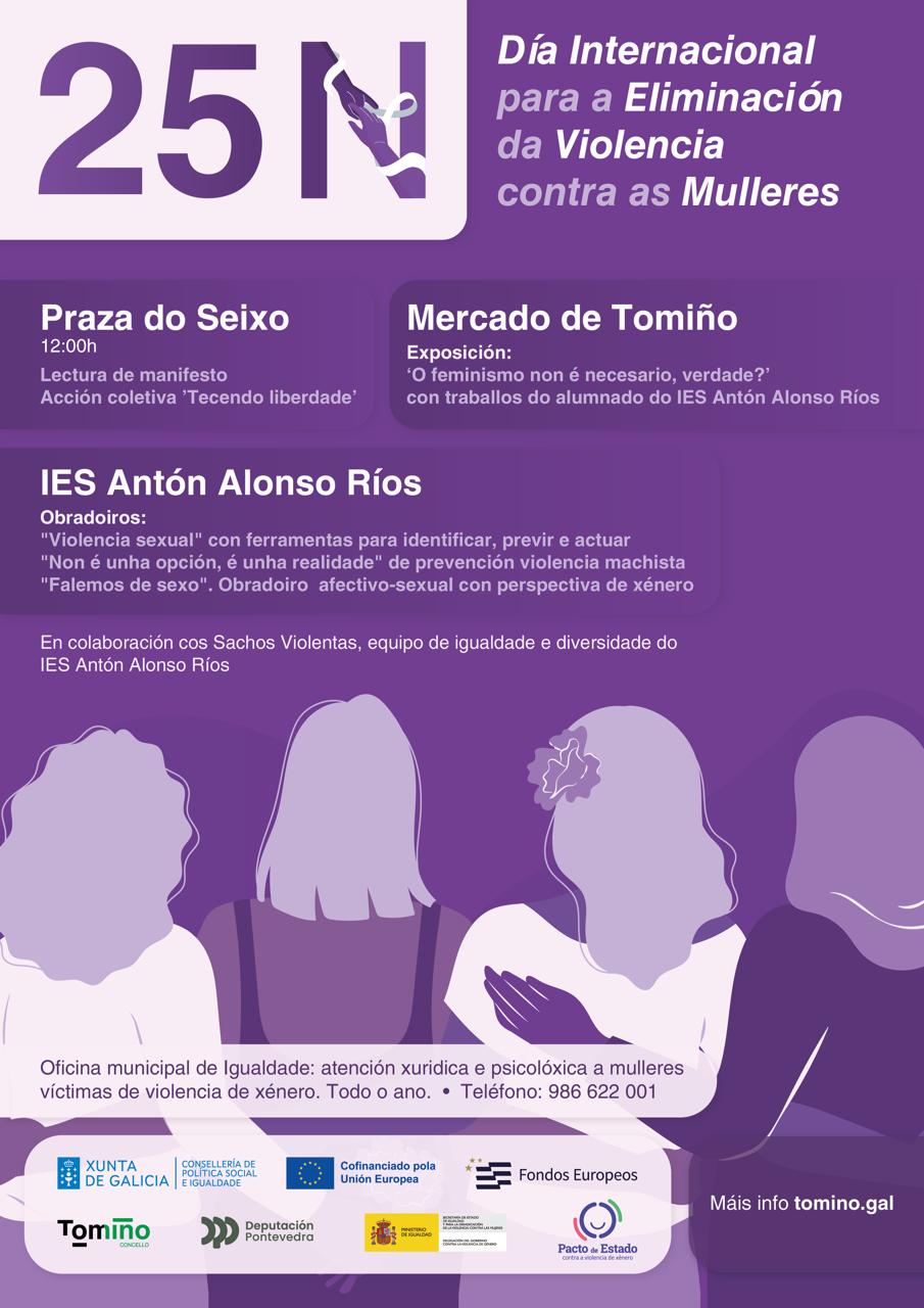 NdP_Tomiño alza a voz nun 25N que conxuga mocidade e acción colectiva contra a violencia machista