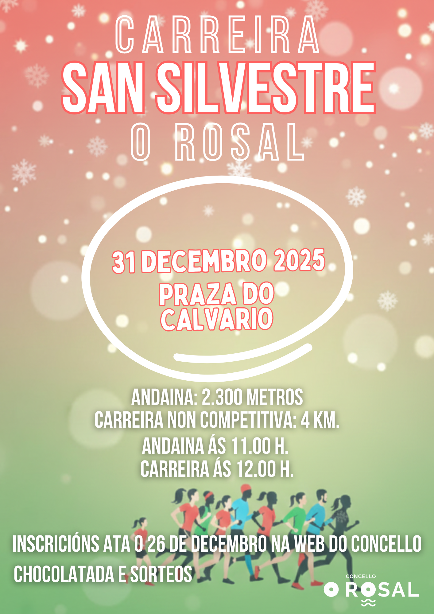 O Rosal bota a correr cara ao novo ano coa suìa tradicional San Silvestre