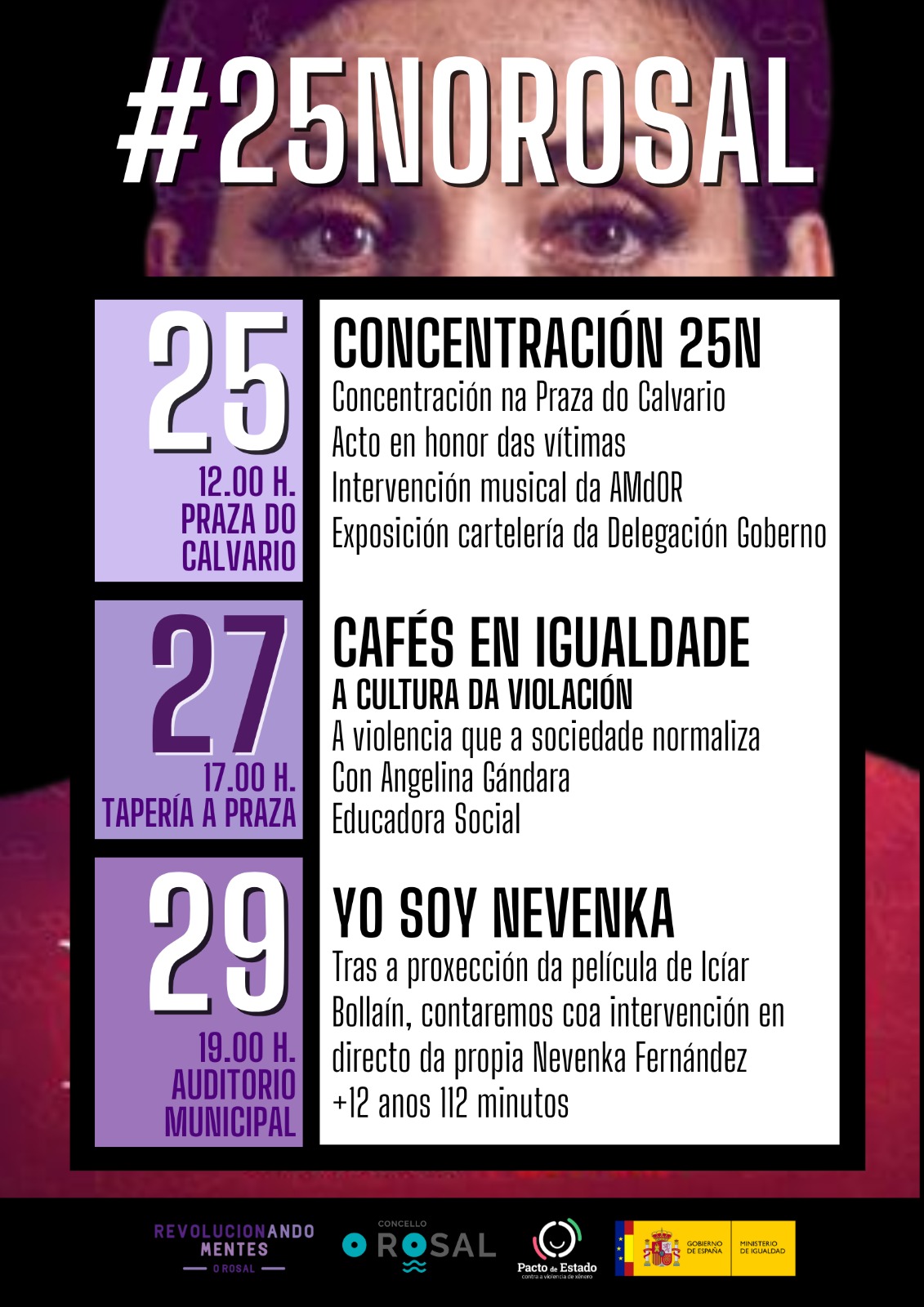 O Rosal planta cara aě violencia machista este 25N revolucionando mentes