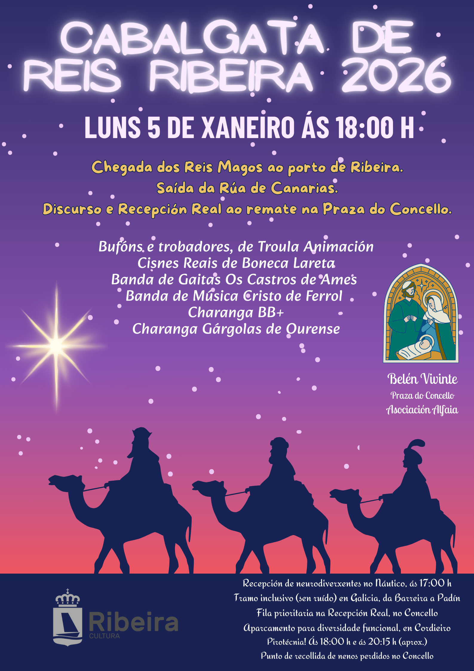 Cartel da cabalgata de Reis 2026