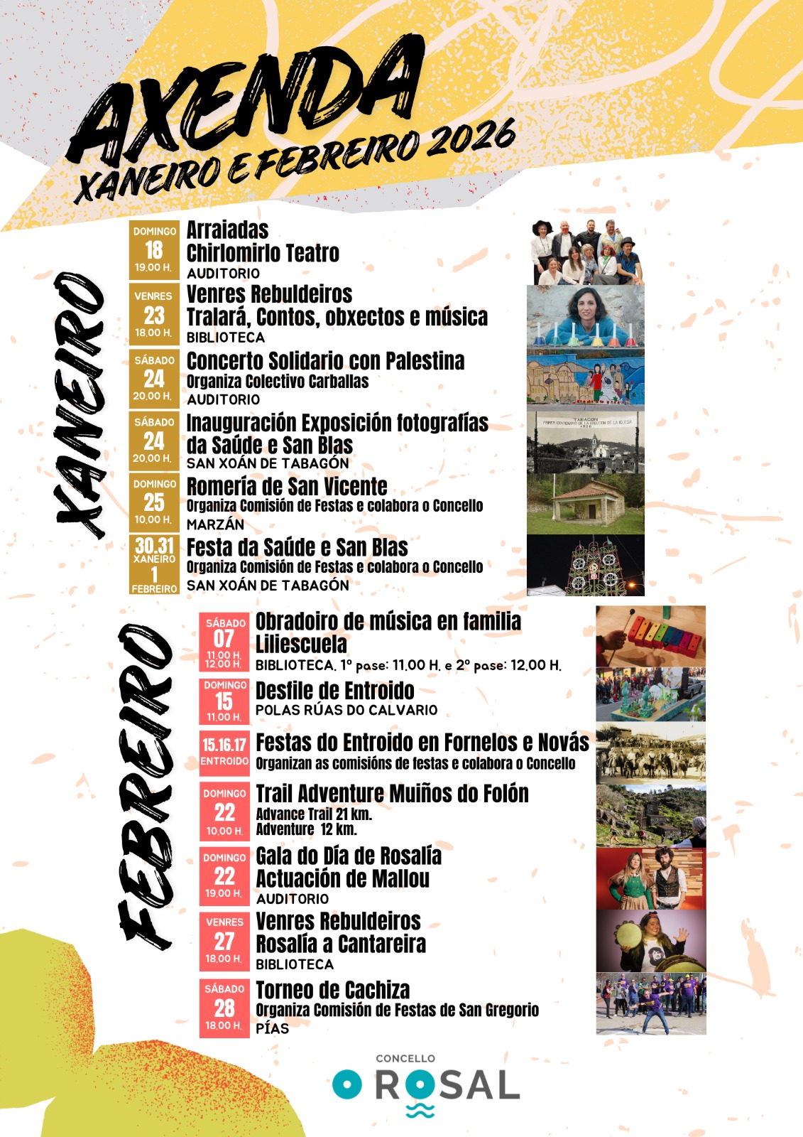 O ano arranca no Rosal cunha ducia de actividades e maģis de 50 horas de lecer