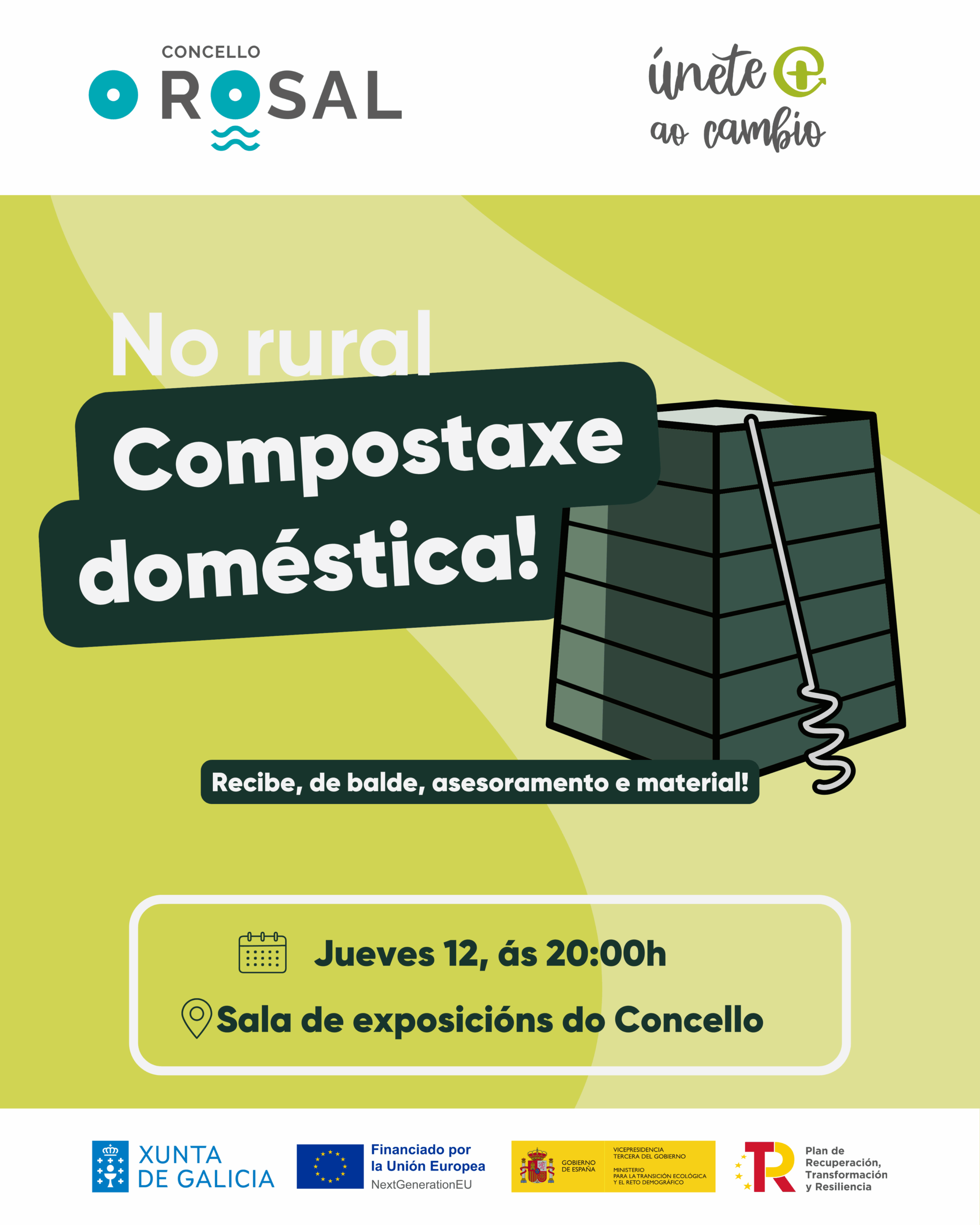 Nova entrega de composteiros para dar pulo aė compostaxe domeėstica no Rosal