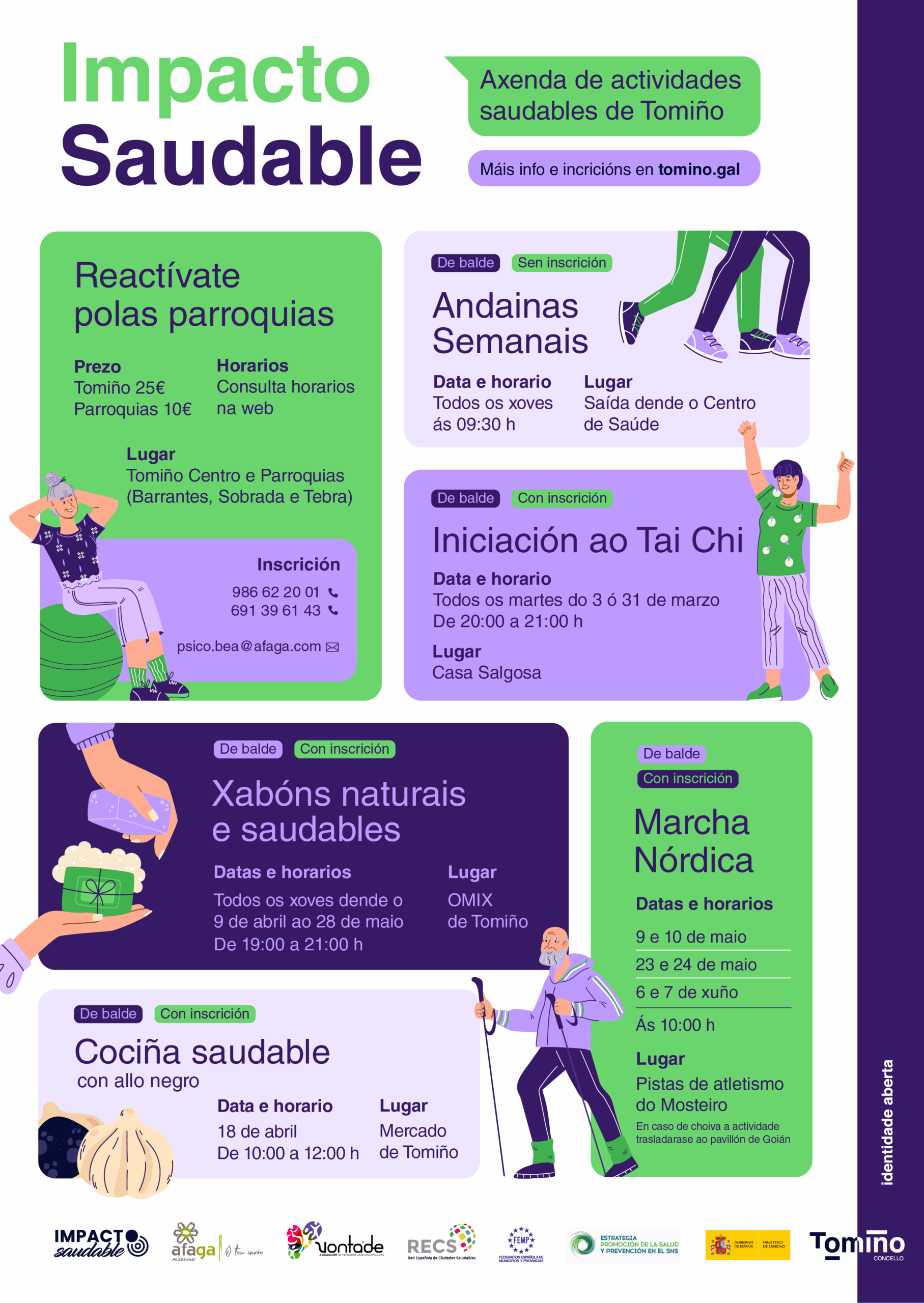 Tomiño activa a súa cuarta axenda de actividades saudables para poñer en forma corpo e mente