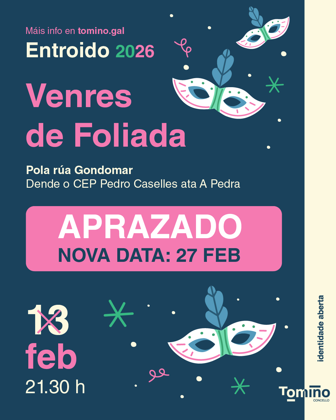 Tomiño apraza o seu Venres de Foliada ao 27 de febreiro ante a inestabilidade meteorolóxica