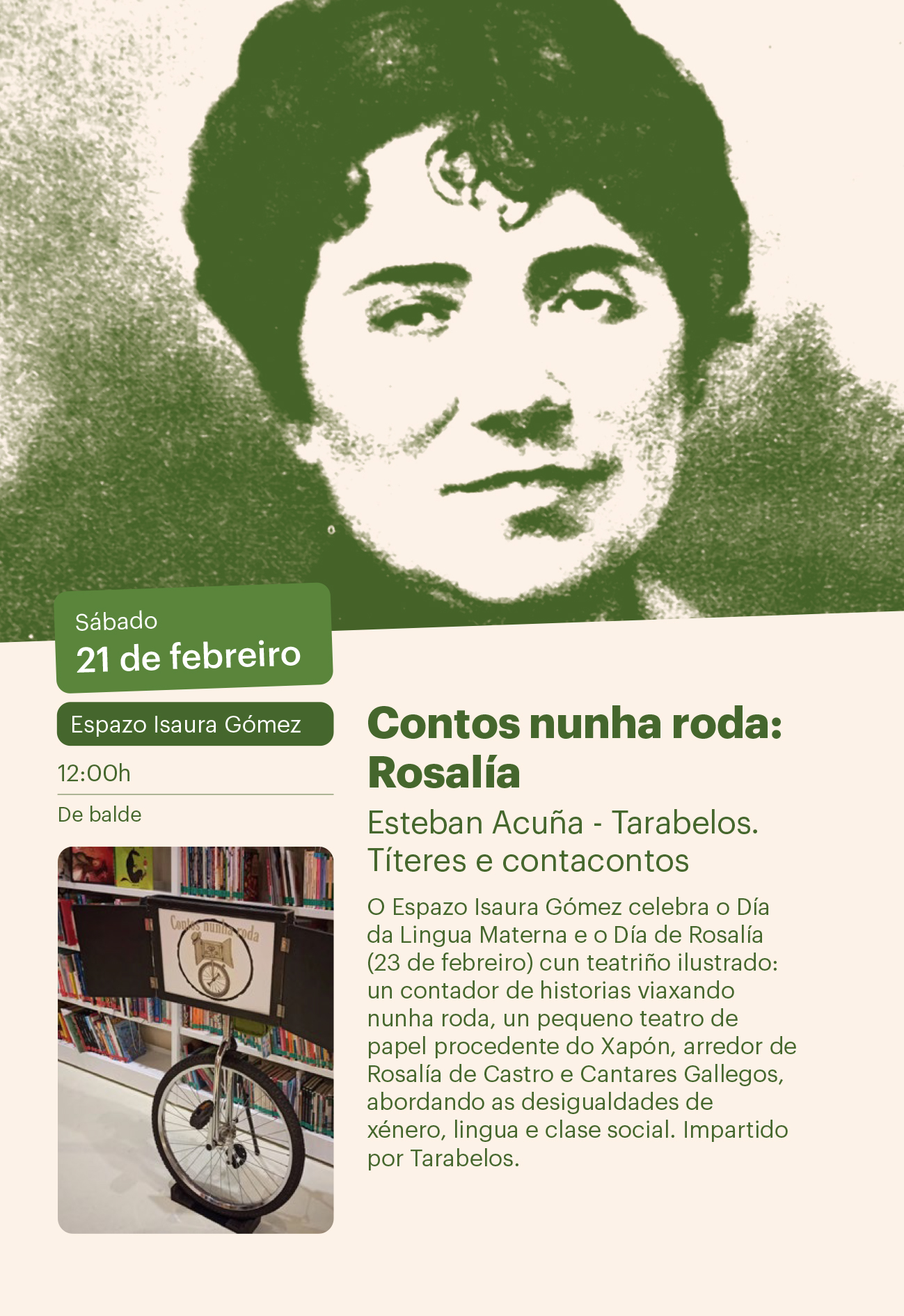 Tomiño fai rodar a palabra de Rosalía nunha viaxe de contos e memoria