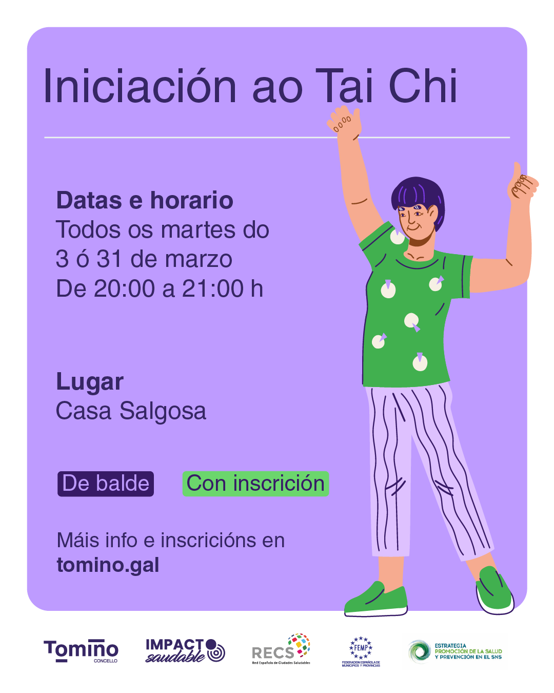 Tomiño pon en marcha corpo e mente cun curso de iniciación ao tai chi