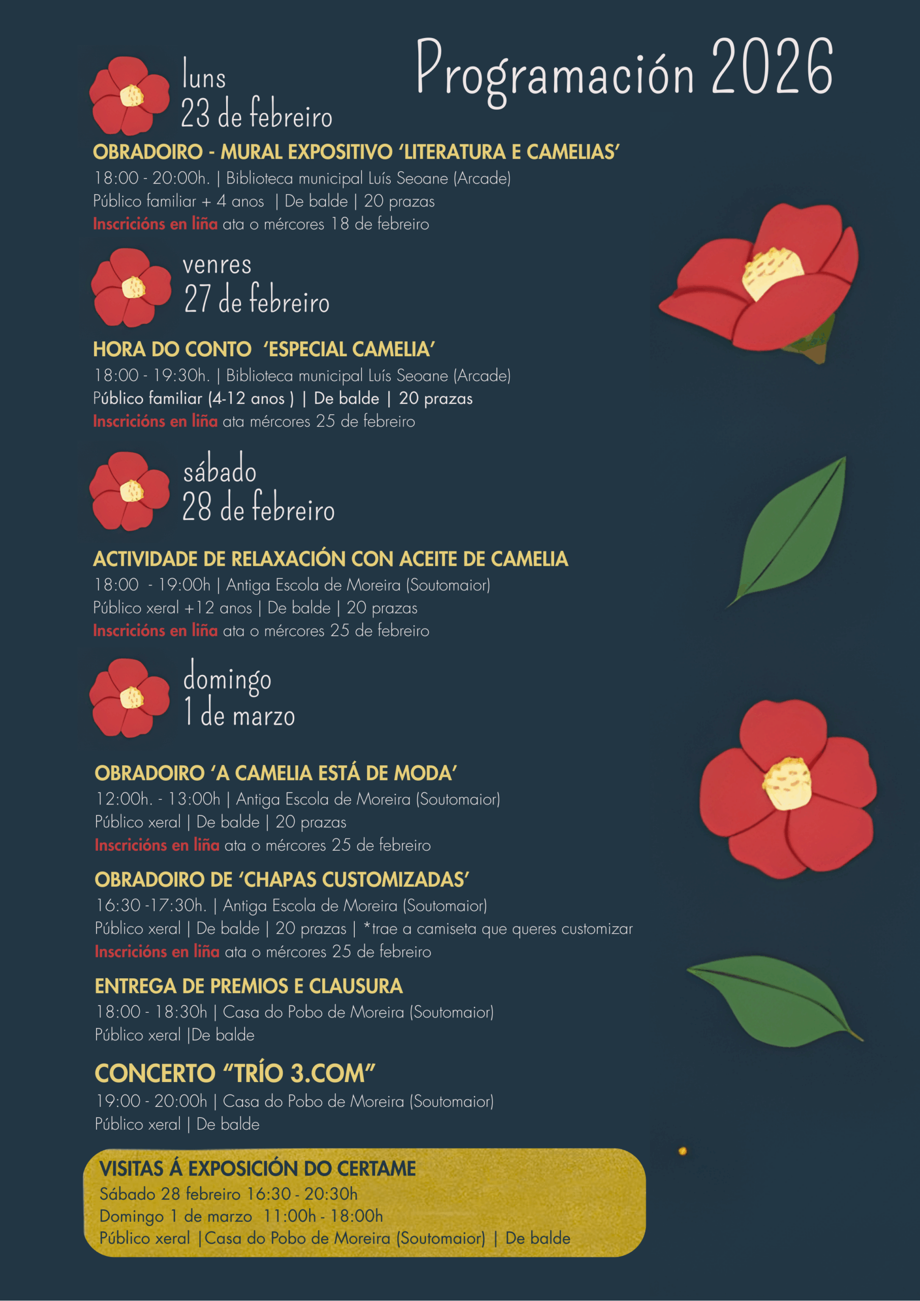 programación camelia 2026