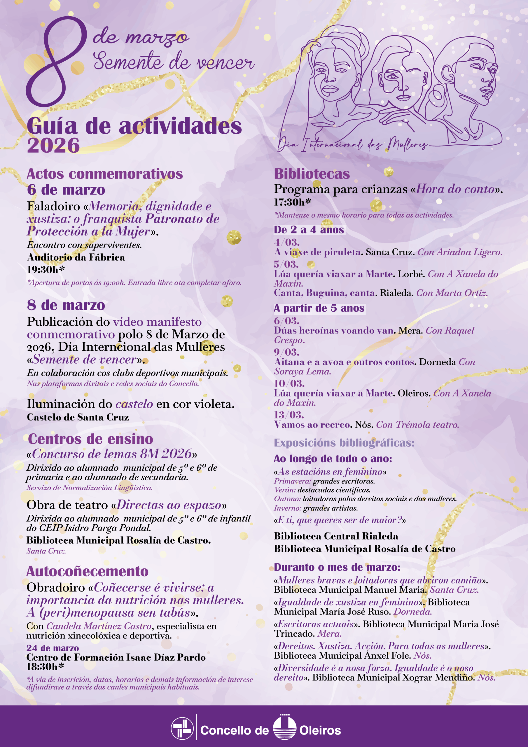 CARTEL_Actividades 8M26_Oleiros_Mesa de trabajo 1