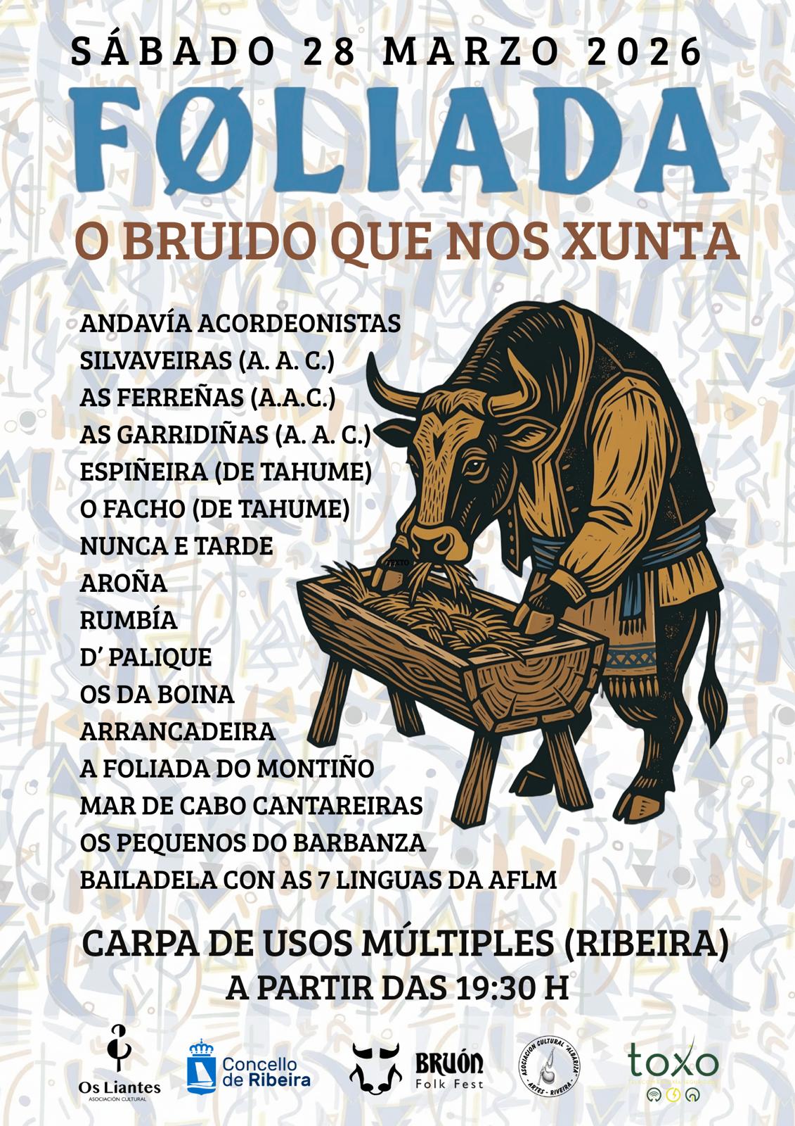Cartel da foliada do Bruón Folk Fest 2026