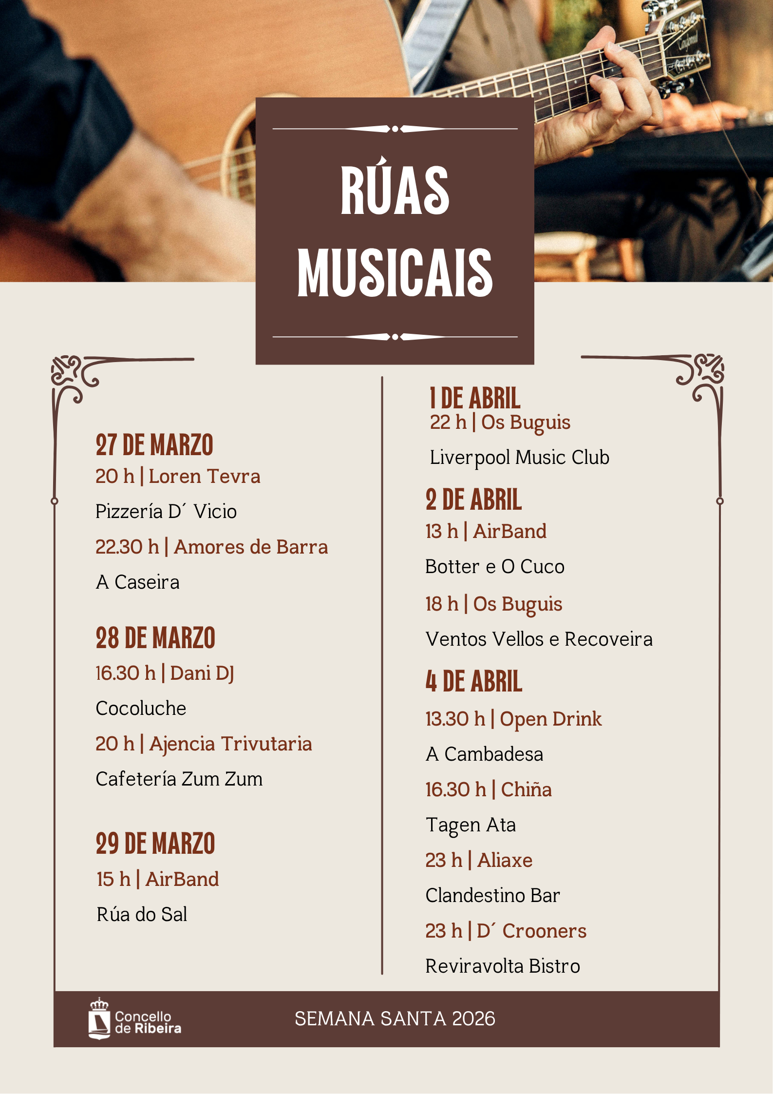 Cartel de Rúas Musicais 2026