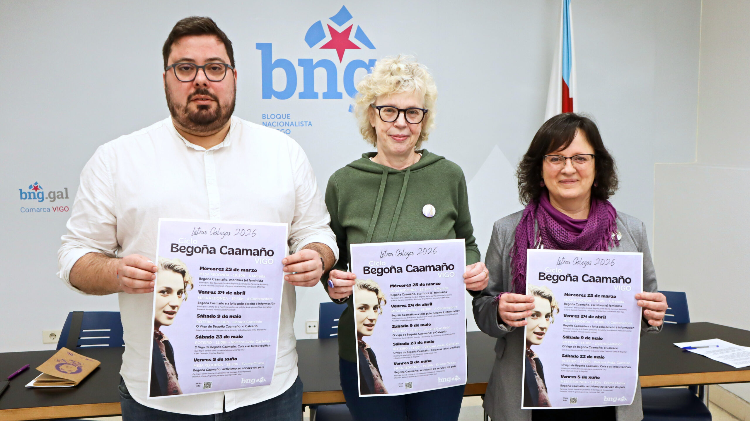 Foto_Xabier P. Igrexas, Bea Caamaño e Ana Martínez