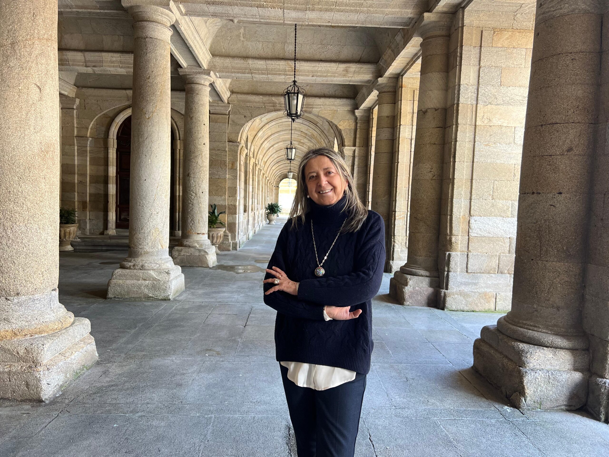 IMAXE – Mila Castro nos soportais de Raxoi