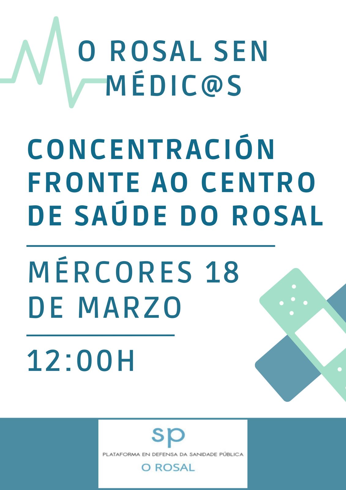 O Rosal convoca unha nova concentracioìn ante a precariedade da sanidade puìblica