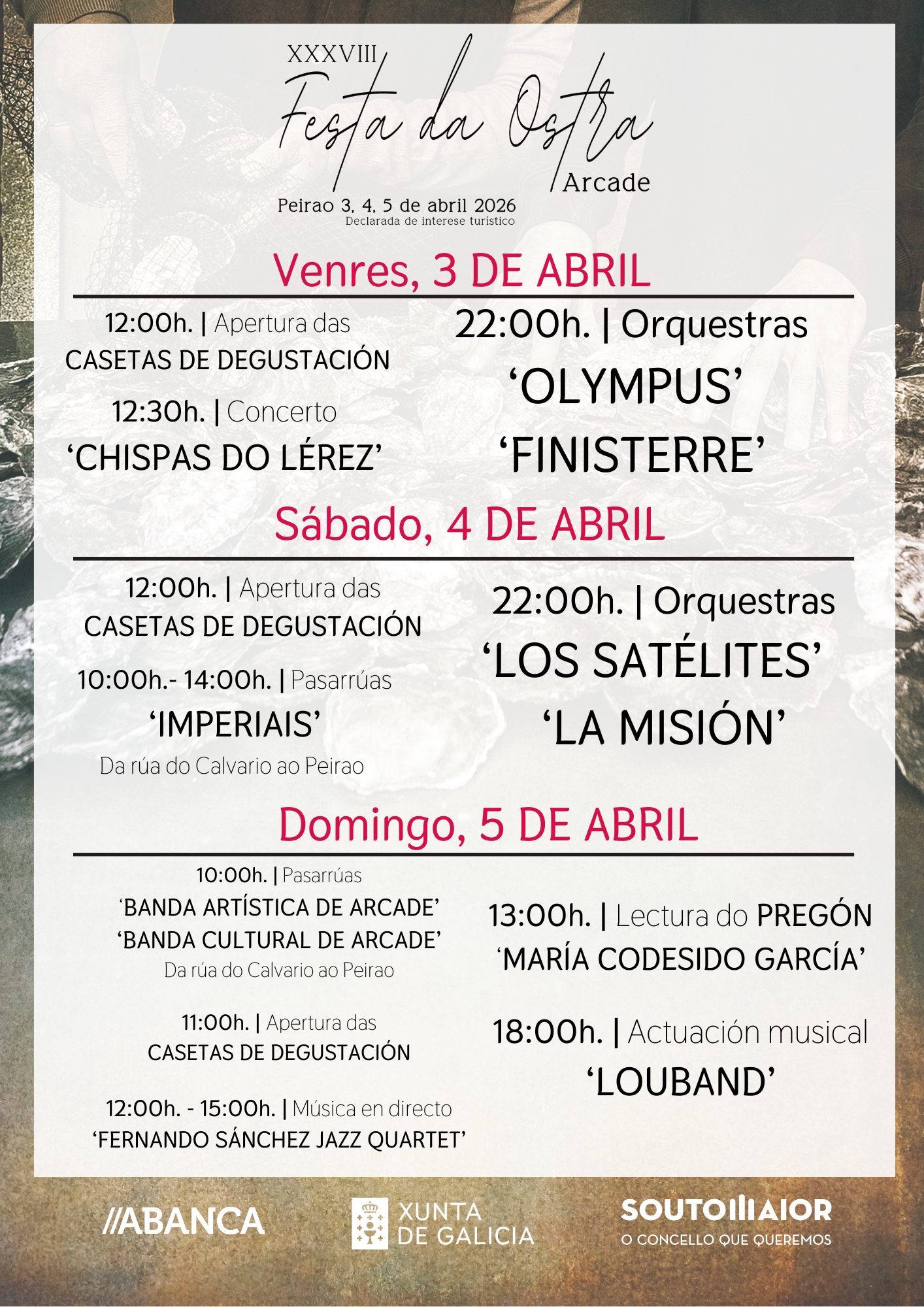 PROGRAMACION XXXVIII FESTA DA OSTRA